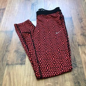 Nike Dri-Fit Activewear Pants Size Med red/black